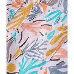 Babyhug 100% Cotton Woven Half Sleeve Regular Collar Shirt Abstract Print - Multicolour
