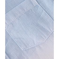 Babyhug 100% Cotton Woven Half Sleeve Solid Regular Collar Tie & Die Shirt - Blue & White