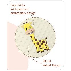 Babyhug Bubble Giraffe Embroidered 3 in 1 Baby Carry Nest Cum Sleeping Bag - Off White