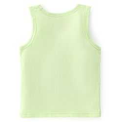 Babyhug 100% Cotton Sleeveless Sando With Teddy Print Pack Of 3 - Green & Purple