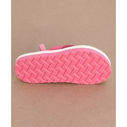 Cute Walk by Babyhug Slip On Flip Flops with Floral Print- Pink