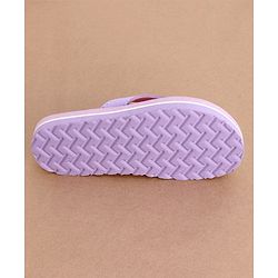 Cute Walk by Babyhug Slip On Flip Flops with Floral Print- Purple