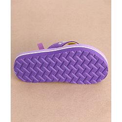 Cute Walk by Babyhug Flip Flops With Back Strap Sun Print - Purple