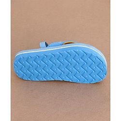 Cute Walk by Babyhug Slip On Flip Flops with Floral Print- Blue
