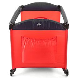 Babyhug Amaze Playpen cum Travel Cot with Mattress & Mosquito Net  Red| Easy Assembly| Compact Fold| Mesh Sides| Zipper Opening for Fun-play| Storage cum Carry Bag| Wheels with Lock