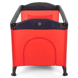 Babyhug Amaze Playpen cum Travel Cot with Mattress & Mosquito Net  Red| Easy Assembly| Compact Fold| Mesh Sides| Zipper Opening for Fun-play| Storage cum Carry Bag| Wheels with Lock