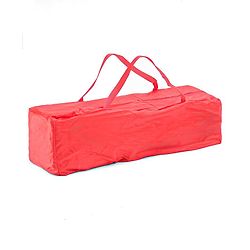 Babyhug Amaze Playpen cum Travel Cot with Mattress & Mosquito Net  Red| Easy Assembly| Compact Fold| Mesh Sides| Zipper Opening for Fun-play| Storage cum Carry Bag| Wheels with Lock