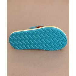 Cute Walk by Babyhug Slip On Flip Flops with Panda Print- Yellow & Sea Green