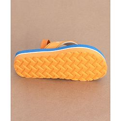 Cute Walk by Babyhug Flip Flops Backstrap Closure Animal Print-  Blue & Orange