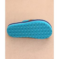 Cute Walk by Babyhug Slip On Flip Flops Dino Print-  Blue & Sea Green