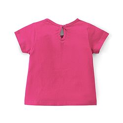 Babyhug Cotton Half Sleeves T-Shirt With Daddy's Girl Foil Text Print- Maroon