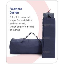 Babyhug Bouyant 3 in 1 Playpen cum Cot with Mosquito Net - Dark Blue