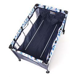 Babyhug Bouyant 3 in 1 Playpen cum Cot with Mosquito Net - Dark Blue