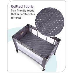 Babyhug Bouyant 3 in 1 Playpen cum Cot with Mosquito Net - Dark Blue