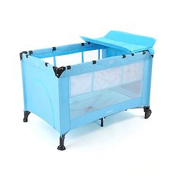 Babyhug Bouyant 3 in 1 Playpen cum Cot with Mosquito Net - Dark Blue