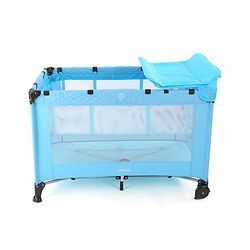 Babyhug Bouyant 3 in 1 Playpen cum Cot with Mosquito Net - Dark Blue