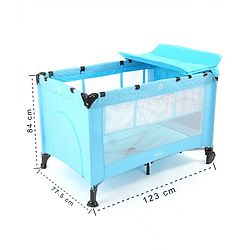 Babyhug Bouyant 3 in 1 Playpen cum Cot with Mosquito Net - Dark Blue