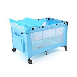 Babyhug Bouyant 3 in 1 Playpen cum Cot with Mosquito Net - Dark Blue