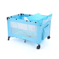 Babyhug Bouyant 3 in 1 Playpen cum Cot with Mosquito Net - Dark Blue
