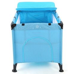 Babyhug Bouyant 3 in 1 Playpen cum Cot with Mosquito Net - Dark Blue