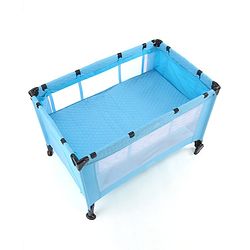 Babyhug Bouyant 3 in 1 Playpen cum Cot with Mosquito Net - Dark Blue