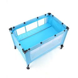 Babyhug Bouyant 3 in 1 Playpen cum Cot with Mosquito Net - Dark Blue