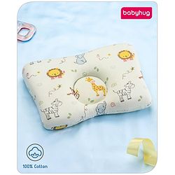 Babyhug Premium Rectangular Memory Foam Head Shaping Baby Pillow Princess Castle Theme- Pink| Prevents Flat-Head Syndrome| Firm and Supportive| Supports Neck and Shoulders| Soft Breathable Fabric| Washable| Travel Friendly| Suitable for New Born
