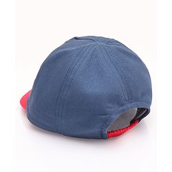 Babyhug Cotton Blend Summer Cap Helicopter Print- Navy Blue