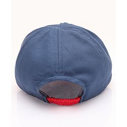 Babyhug Cotton Blend Summer Cap Helicopter Print- Navy Blue