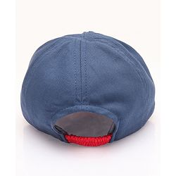 Babyhug Cotton Blend Summer Cap Helicopter Print- Navy Blue