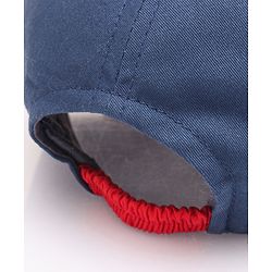 Babyhug Cotton Blend Summer Cap Helicopter Print- Navy Blue