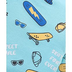 Babyhug 100% Cotton Knit Full Sleeves T-Shirt With Skateboard Graphics Pack Of 3 - Multicolour