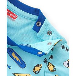 Babyhug 100% Cotton Knit Full Sleeves T-Shirt With Skateboard Graphics Pack Of 3 - Multicolour