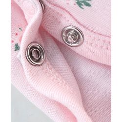 Babyhug Interlock 100% Cotton Knit Sleeveless  Onesies Floral Print - Pink