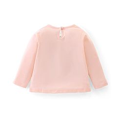 Babyhug 100% Cotton Knit Full Sleeves T-Shirt Text Graphics - Pink