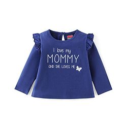 Babyhug Cotton Knit Full Sleeves Text Print T-Shirts Pack of 3 - Pink Purple & Blue