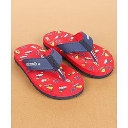 Cute Walk by Babyhug Slip On Flip Flops  - Red