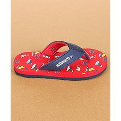 Cute Walk by Babyhug Slip On Flip Flops  - Red