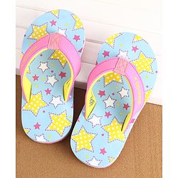 Cute Walk by Babyhug Slip On Flip Flops - Sky Blue