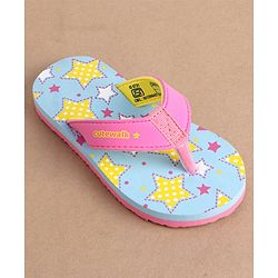 Cute Walk by Babyhug Slip On Flip Flops - Sky Blue