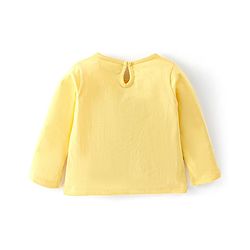 Babyhug Cotton Knit Full Sleeves Bunny Print T-Shirt - Yellow