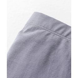 Babyhug Cotton Lycra Knit Solid Color Stretchable Leggings - Dark Grey