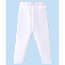 Babyhug Cotton Lycra Knit Solid Color Stretchable Leggings Pack Of 5 - Multicolor