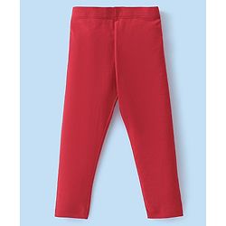 Babyhug Cotton Lycra Knit Solid Color Stretchable Leggings Pack Of 5 - Multicolor