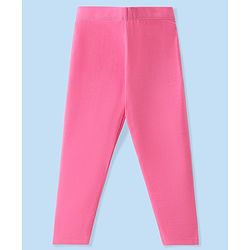 Babyhug Cotton Lycra Knit Solid Color Stretchable Leggings Pack Of 5 - Multicolor