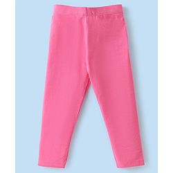 Babyhug Cotton Lycra Knit Solid Color Stretchable Leggings Pack Of 5 - Multicolor