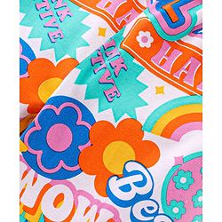 Babyhug Cotton Lycra Knit Full Length Stretchable Leggings Floral Print Pack Of 3 - Multicolor