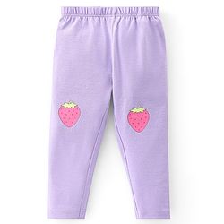 Babyhug Cotton Lycra Knit Full Length Floral & Polka Dots Printed Leggings Pack of 3 - Multicolor