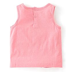 Babyhug 100% Cotton Knit Sleeveless Top & Shorts With Ikat Embroidery - Blue & Pink