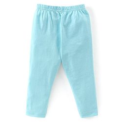 Babyhug Cotton Elastane Knit Full Length Solid Leggings Pack of 3 - Pink Green & Blue
